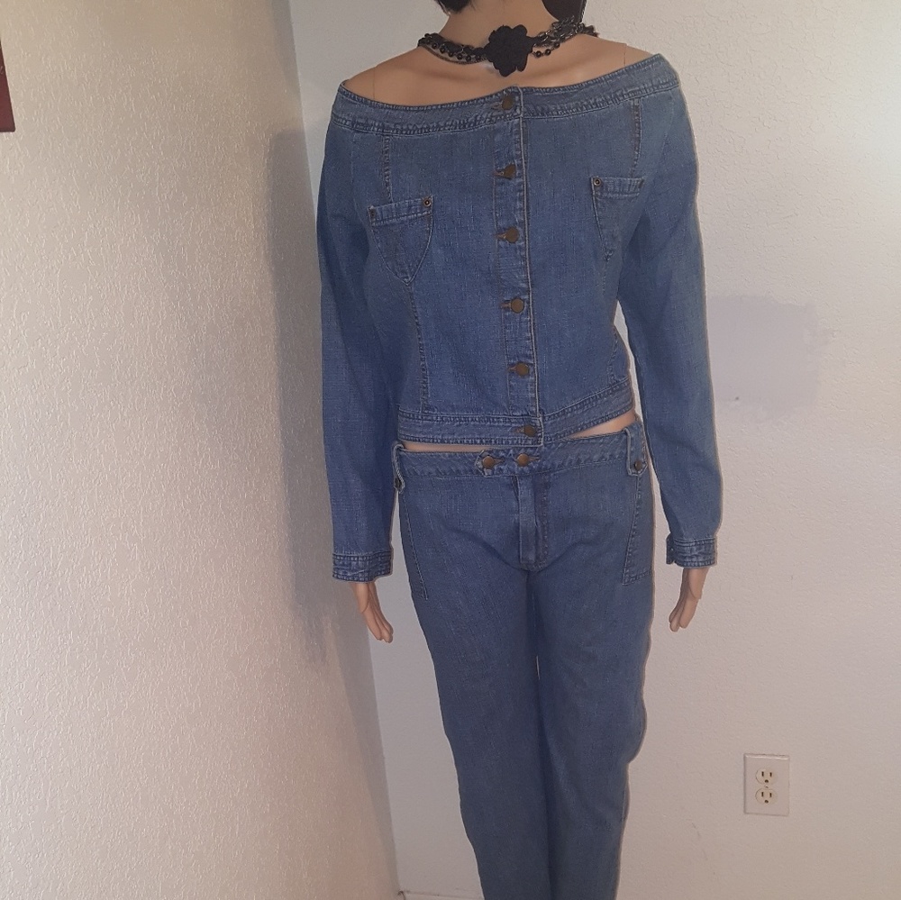 Forenza Denim Outfit w/Shoes and chocker